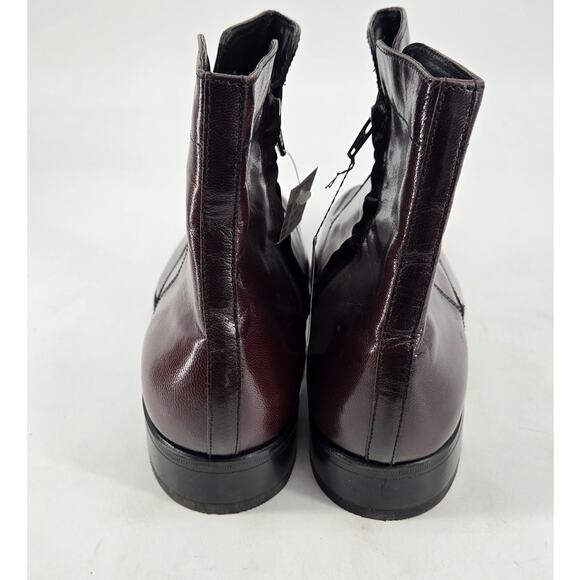 Florsheim Essex Moc Toe Zipper Boot Black Cherry Leather Sz 11.5 D NEW main image 6
